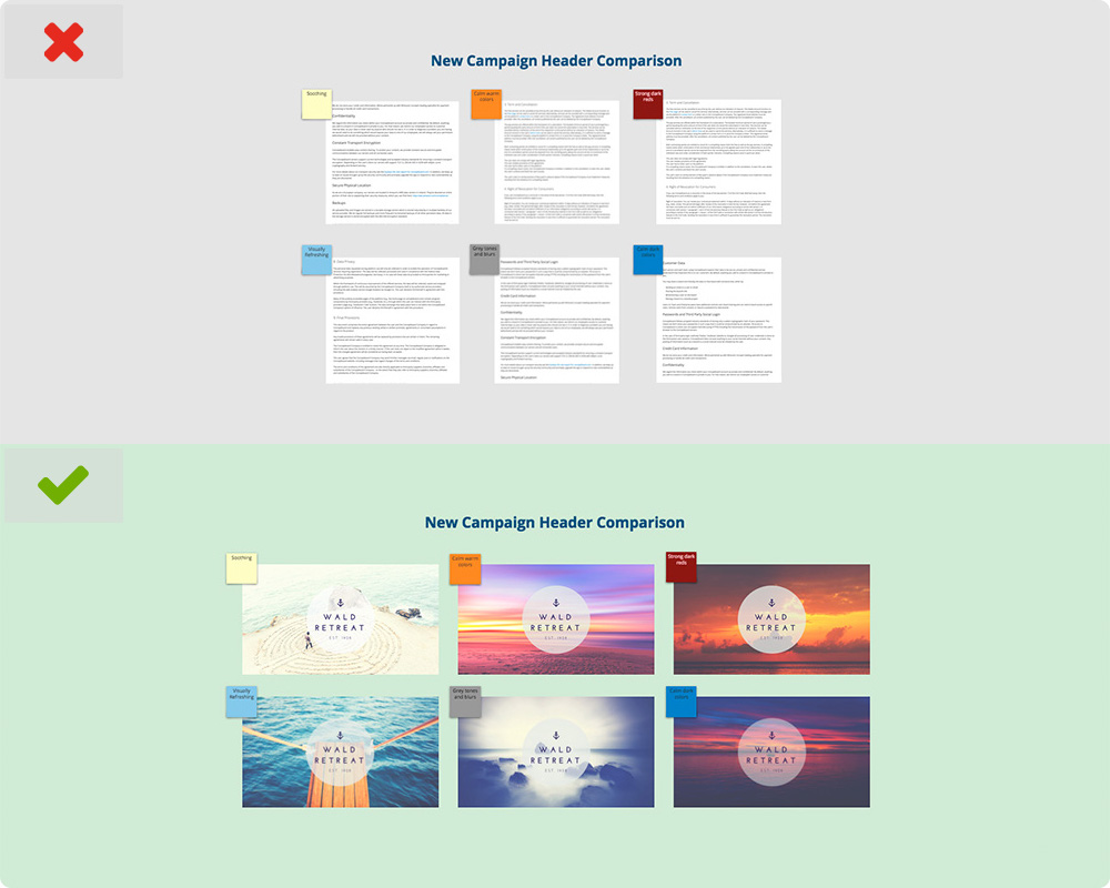 Comparing items in Conceptboard