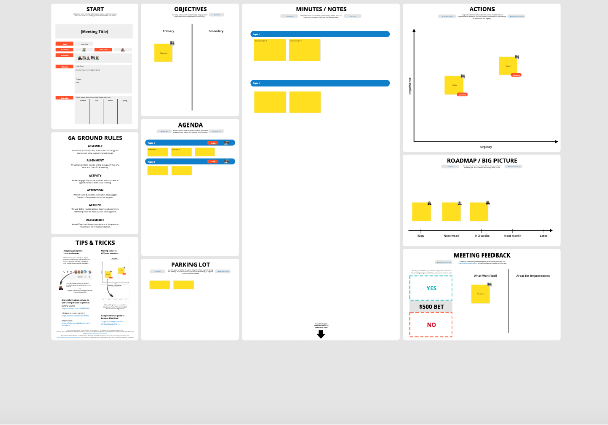 Remote Meeting Canvas