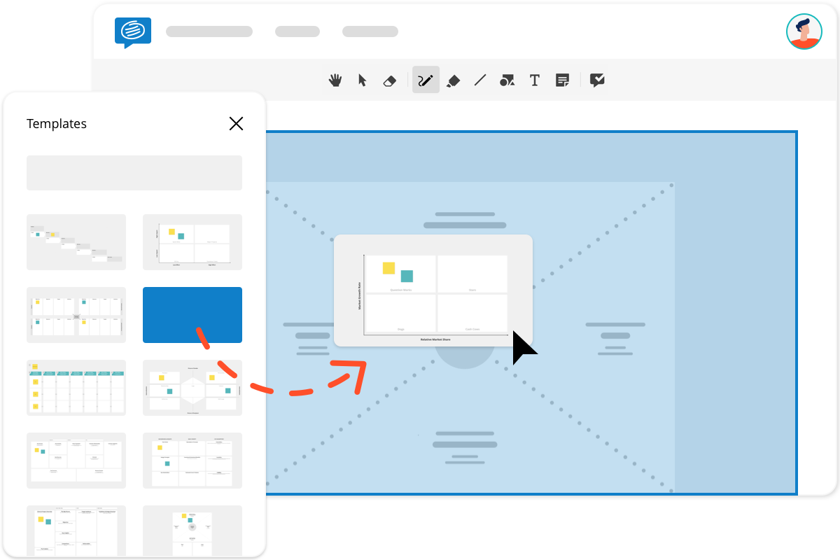 online whiteboard templates