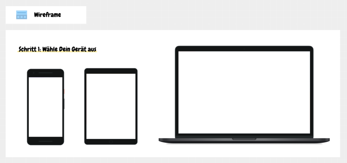 Template Wireframes Prototypen