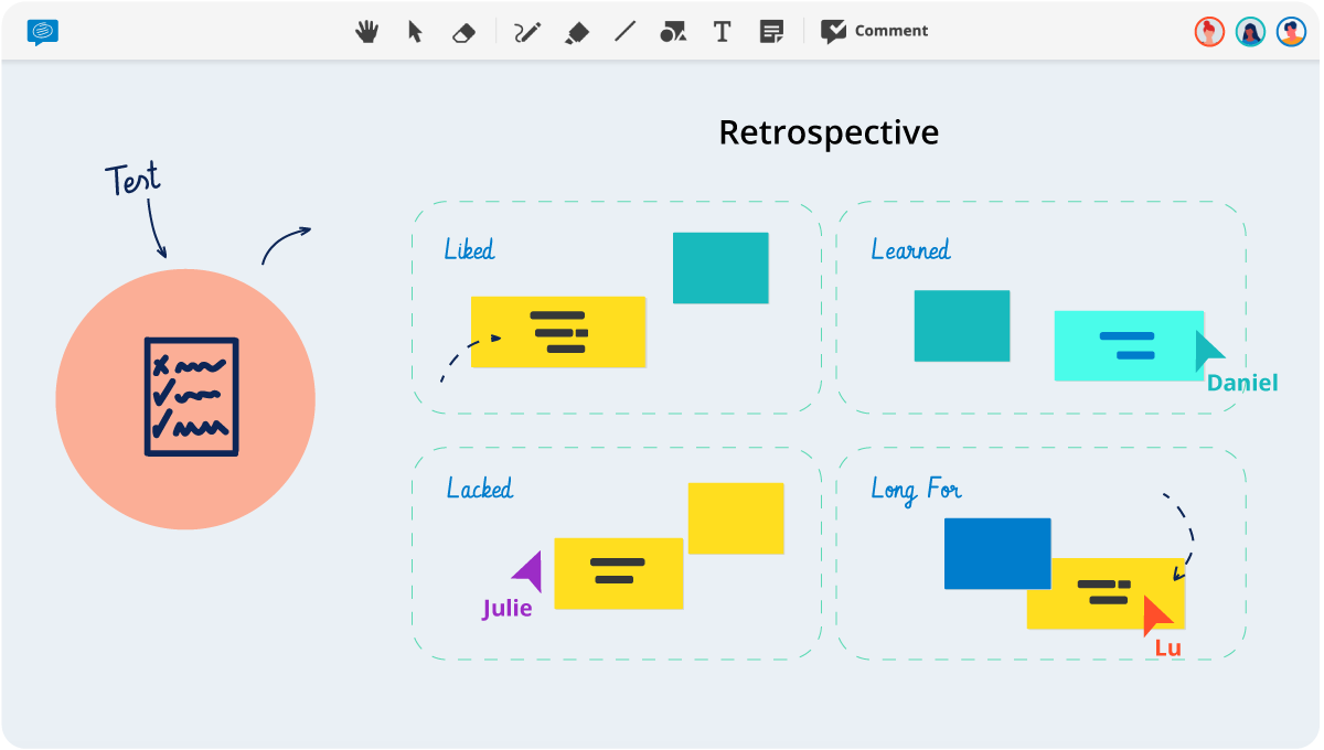 Retrospective Template Conceptboard