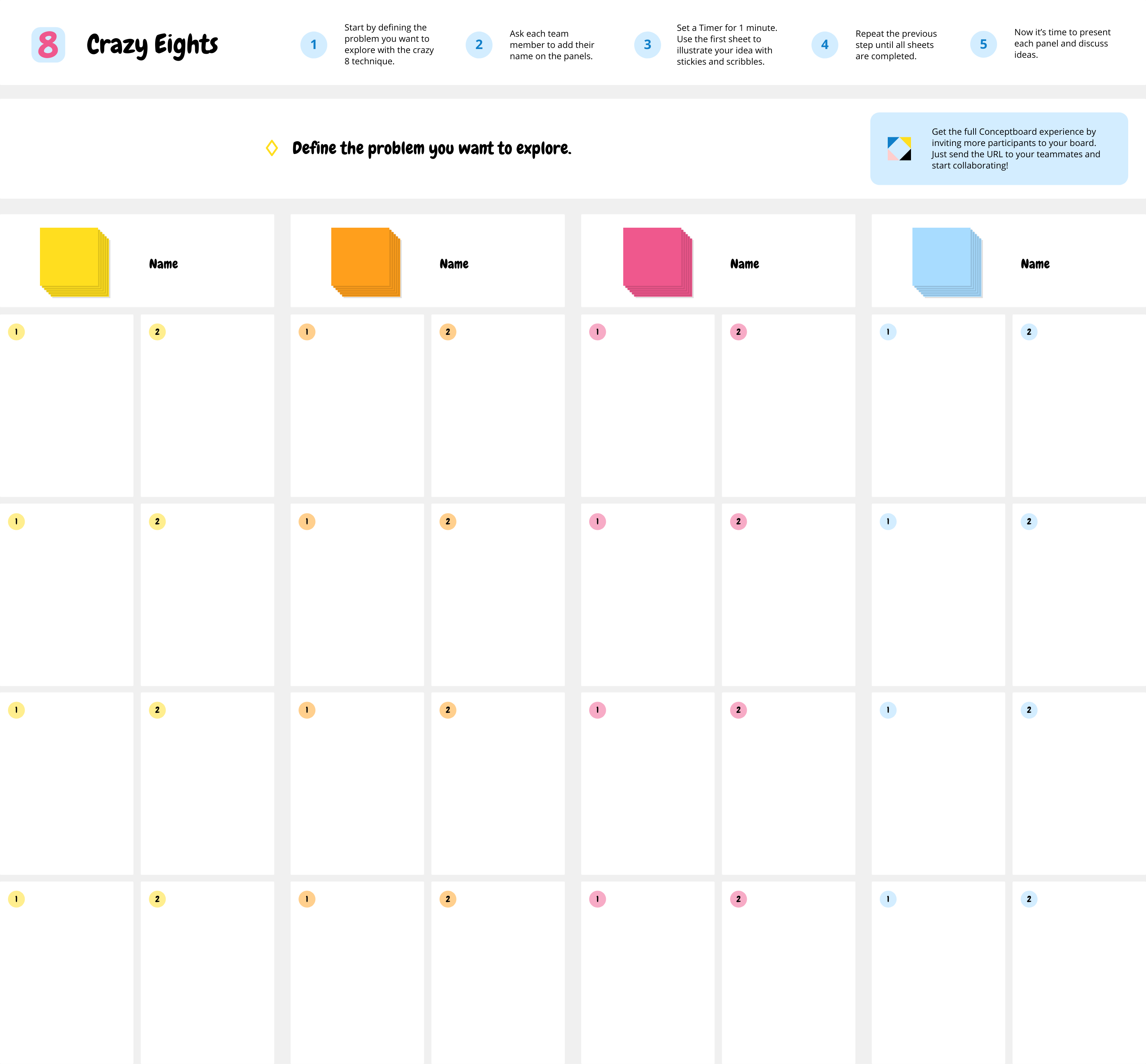 crazy 8's template