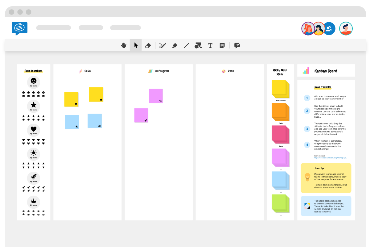 Kanban template simplified