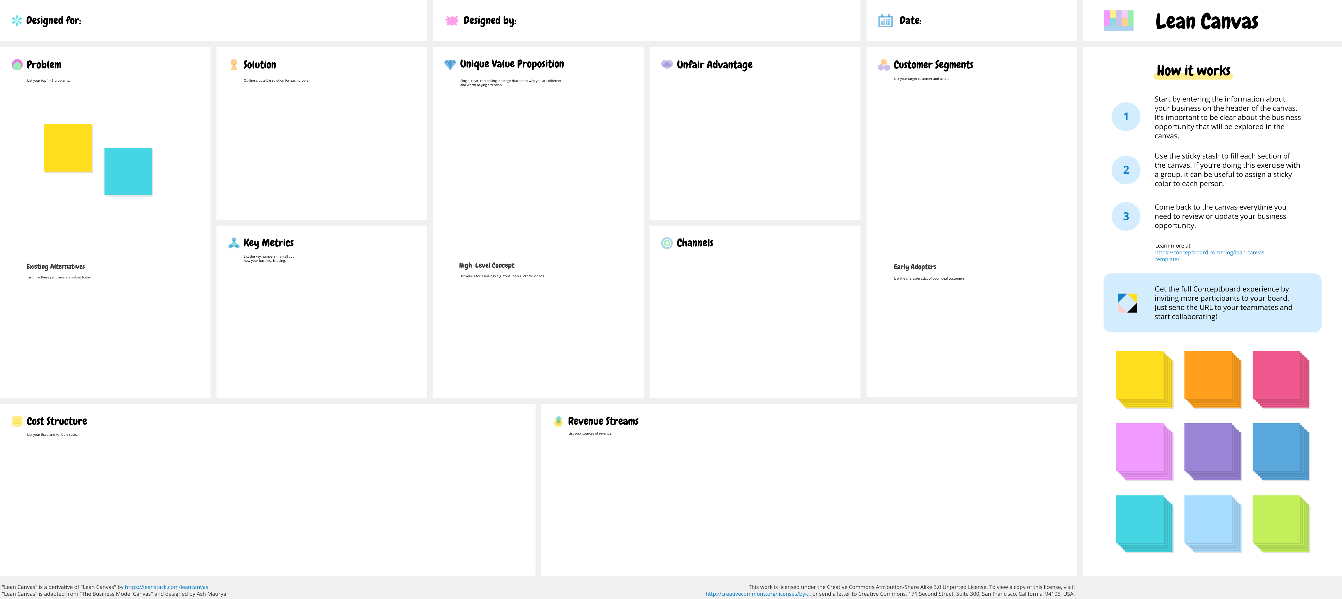 lean canvas free template