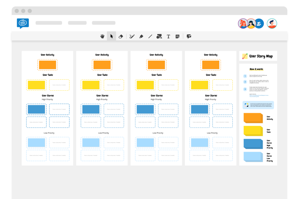 user story map template desktop